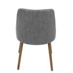 Giovanni Grey Quilted Faux Leather Walnut Mid-Century Accent Chair 15 Giovanni Grey Quilted Faux Leather Walnut Mid-Century Accent Chair