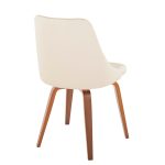 Giovanni Walnut Cream Contemporary Accent Chairs (Set of 2) 12 Giovanni Walnut Cream Contemporary Accent Chairs (Set of 2)