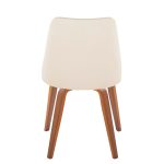 Giovanni Walnut Cream Contemporary Accent Chairs (Set of 2) 13 Giovanni Walnut Cream Contemporary Accent Chairs (Set of 2)