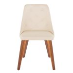 Giovanni Walnut Cream Contemporary Accent Chairs (Set of 2) 14 Giovanni Walnut Cream Contemporary Accent Chairs (Set of 2)