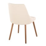 Giovanni Walnut Cream Contemporary Accent Dining Chairs (Set of 2)