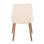 Giovanni Walnut Cream Contemporary Accent Dining Chairs (Set of 2)