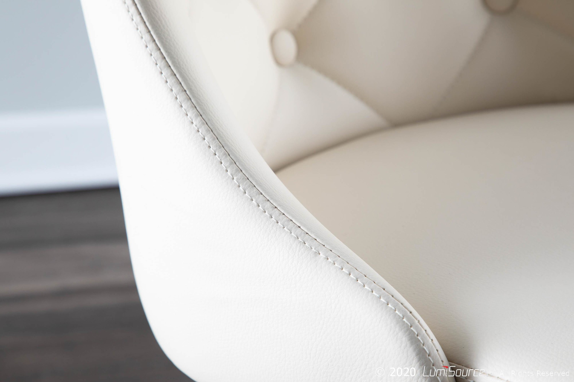 Giovanni Walnut Cream Mid-Century Modern Dining Accent Chair 2 Giovanni Walnut Cream Mid-Century Modern Dining Accent Chair - Image 2