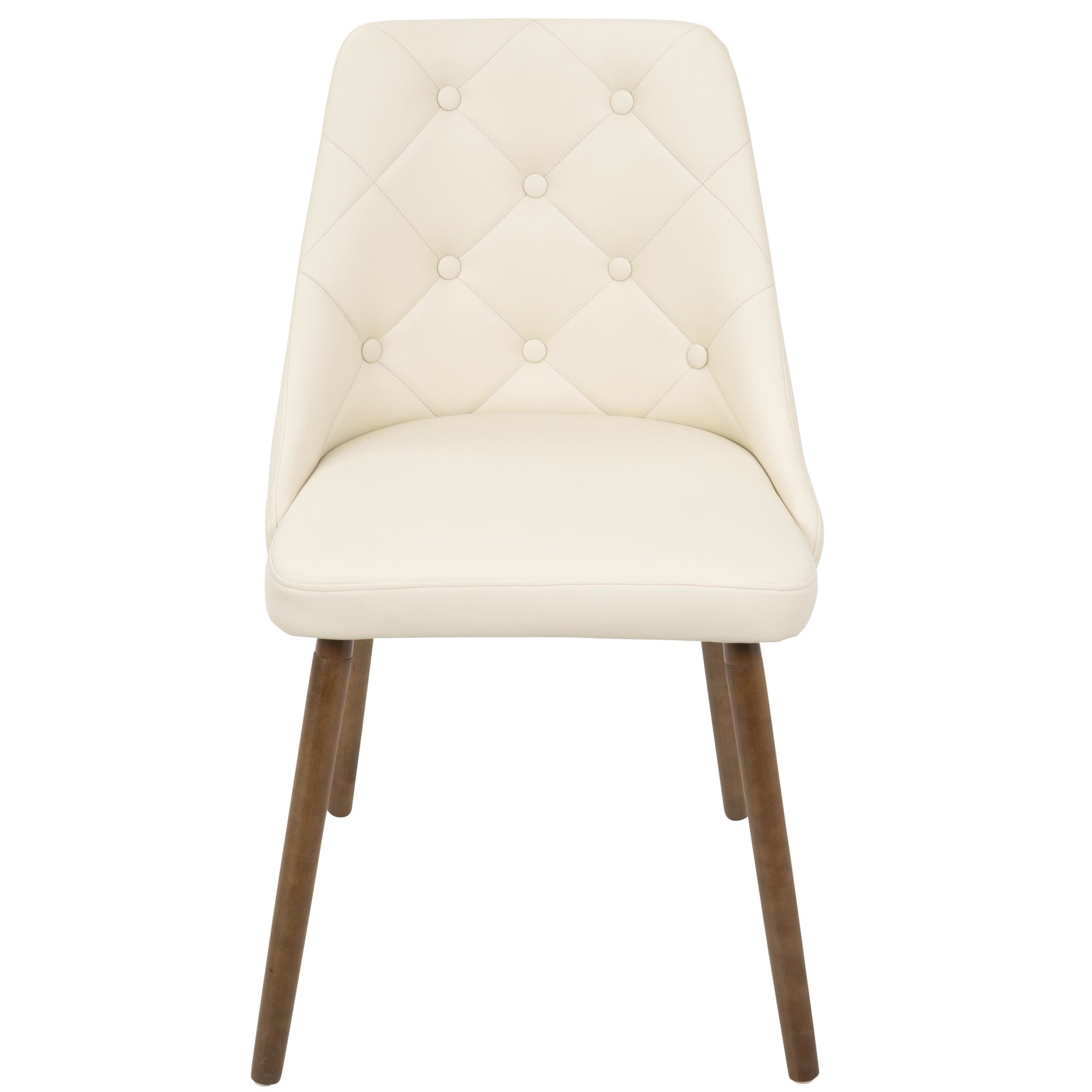 Giovanni Walnut Cream Mid-Century Modern Dining Accent Chair 11 Giovanni Walnut Cream Mid-Century Modern Dining Accent Chair - Image 11