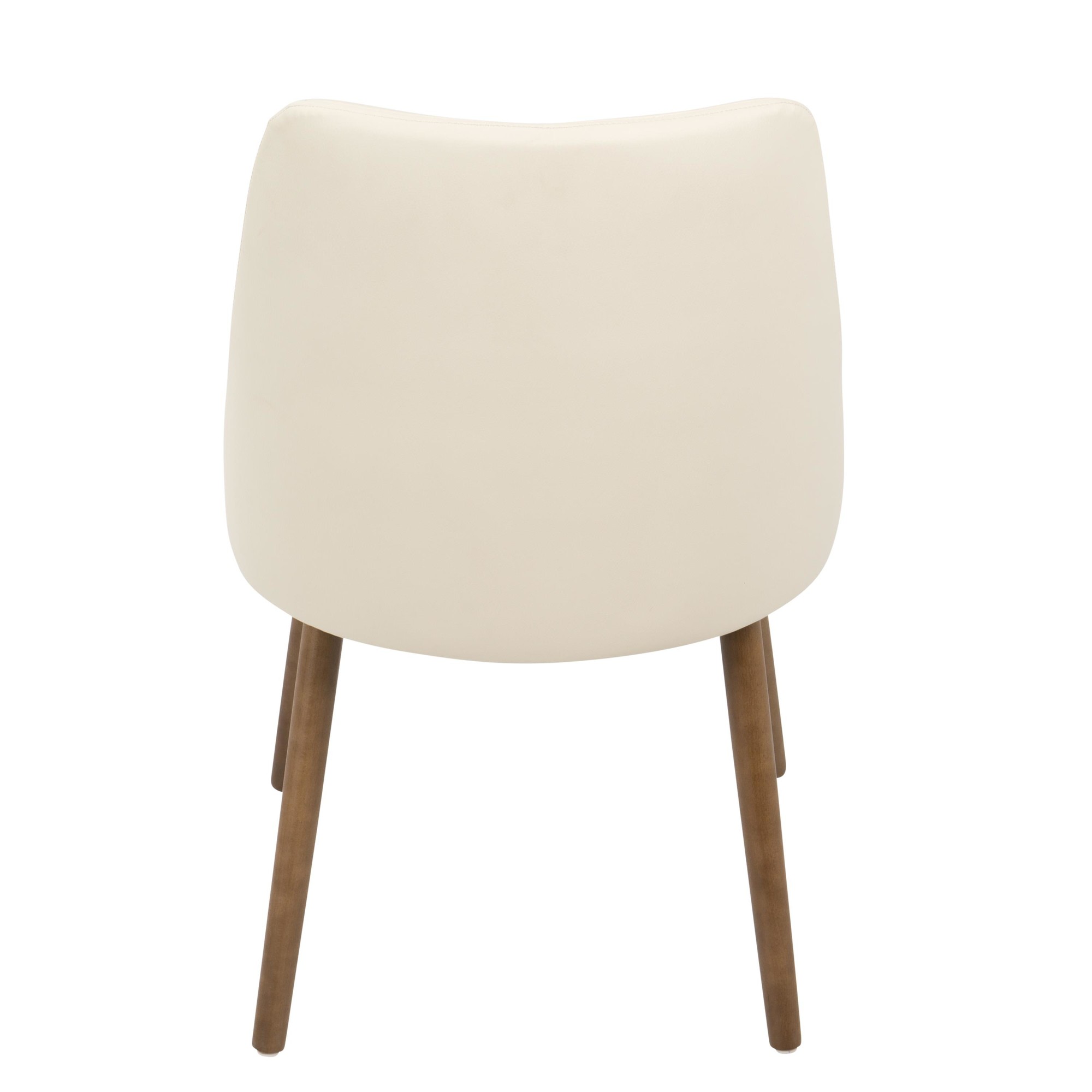 Giovanni Walnut Cream Mid-Century Modern Dining Accent Chair 10 Giovanni Walnut Cream Mid-Century Modern Dining Accent Chair - Image 10