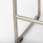 Givens 14.0L x 15.8W x 25.8H Brown Wood W/Silver Metal Frame Counter Stool