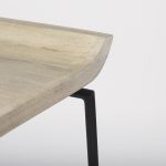 Givens 14.0L x 15.8W x 25.8H Natural Wood W/Black Metal Counter Stool