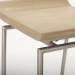 Givens 14.0L x 15.8W x 31.8H Brown Wood W/Silver Metal Frame Bar Stool