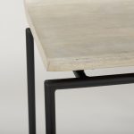 Givens 14.0L x 15.8W x 31.8H Natural Wood W/Black Metal Frame Bar Stool