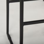 Givens 14.0L x 15.8W x 31.8H Natural Wood W/Black Metal Frame Bar Stool