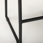 Givens IV 24.25" Seat Height Black Wood Seat Black Frame Stool