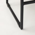 Givens IV 24.25" Seat Height Black Wood Seat Black Frame Stool