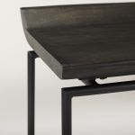 Givens IV 24.25" Seat Height Black Wood Seat Black Frame Stool