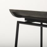 Givens IV 24.25" Seat Height Black Wood Seat Black Frame Stool