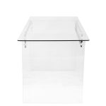 Glacier Contemporary Clear and Chrome Glass Desk 13 Glacier Contemporary Clear and Chrome Glass Desk