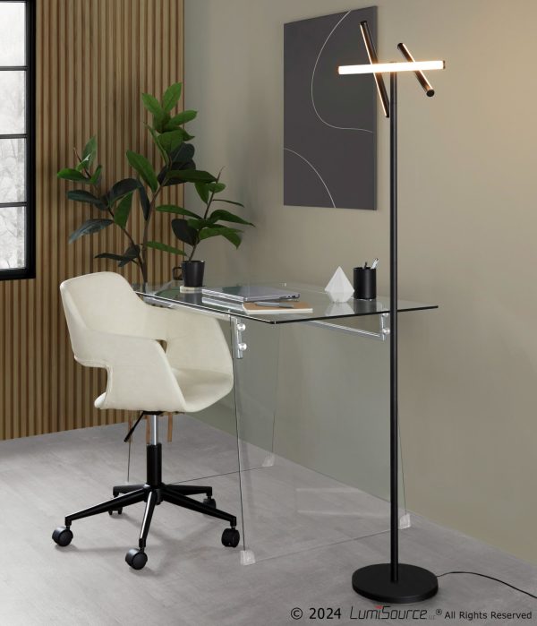 Glacier Contemporary Clear and Chrome Glass Desk