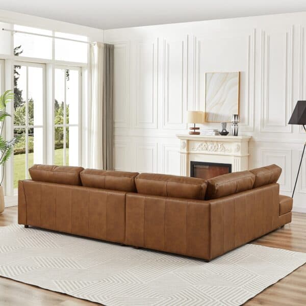GlanderCognacLeatherSectionalSofaLeftFacing 4