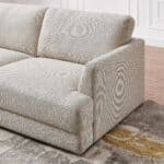 Cream Linen Pillow Back Sectional Sofa Left Facing 13 Cream Linen Pillow Back Sectional Sofa Left Facing