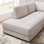 Cream Linen Pillow Back Sectional Sofa Left Facing 12 Cream Linen Pillow Back Sectional Sofa Left Facing
