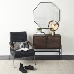 Glenn 38L x 16W x 30H Dark Brown Wood w/ Black Iron Frame, 2 Door Accent Cabinet