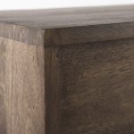 Glenn 38L x 16W x 30H Dark Brown Wood w/ Black Iron Frame, 2 Door Accent Cabinet