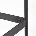 Glenn III 56L x 14W Dark Brown Wood w/ Black Iron Frame, 4 Drawer Console Table