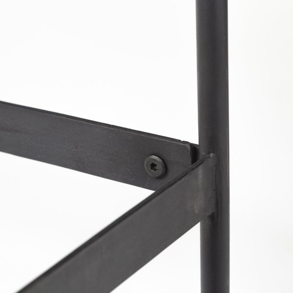 Glenn III 56L x 14W Dark Brown Wood w Black Iron Frame 4 Drawer Console Table 12