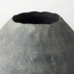 Gobi 20L x 23H Small Gray Ceramic Oval Vase