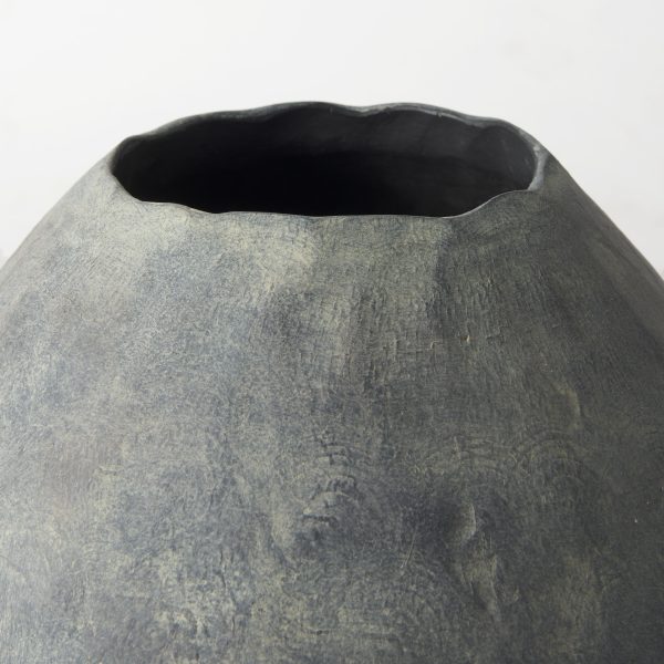 Gobi 20L x 23H Small Gray Ceramic Oval Vase 5