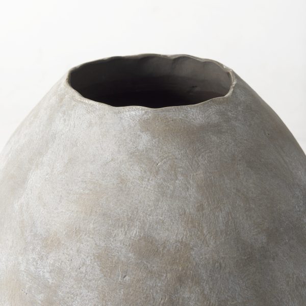 Gobi 20L x 23H Small Tan Ceramic Oval Vase 6