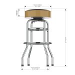 Golden Knights Chrome Bar Stool 12 Golden Knights Chrome Bar Stool