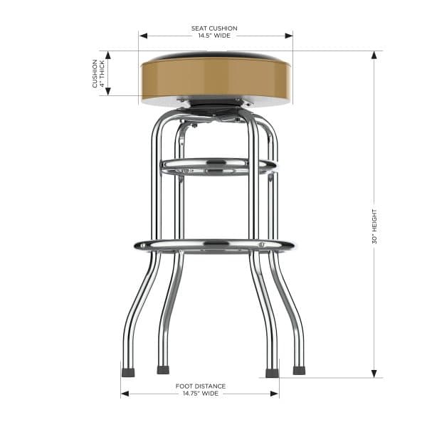 Golden Knights Chrome Bar Stool 5