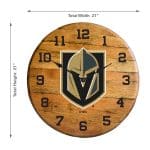 Golden Knights Oak Barrel Clock 6 Golden Knights Oak Barrel Clock