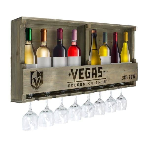Golden Knights Reclaimed Wood Bar Shelf 2