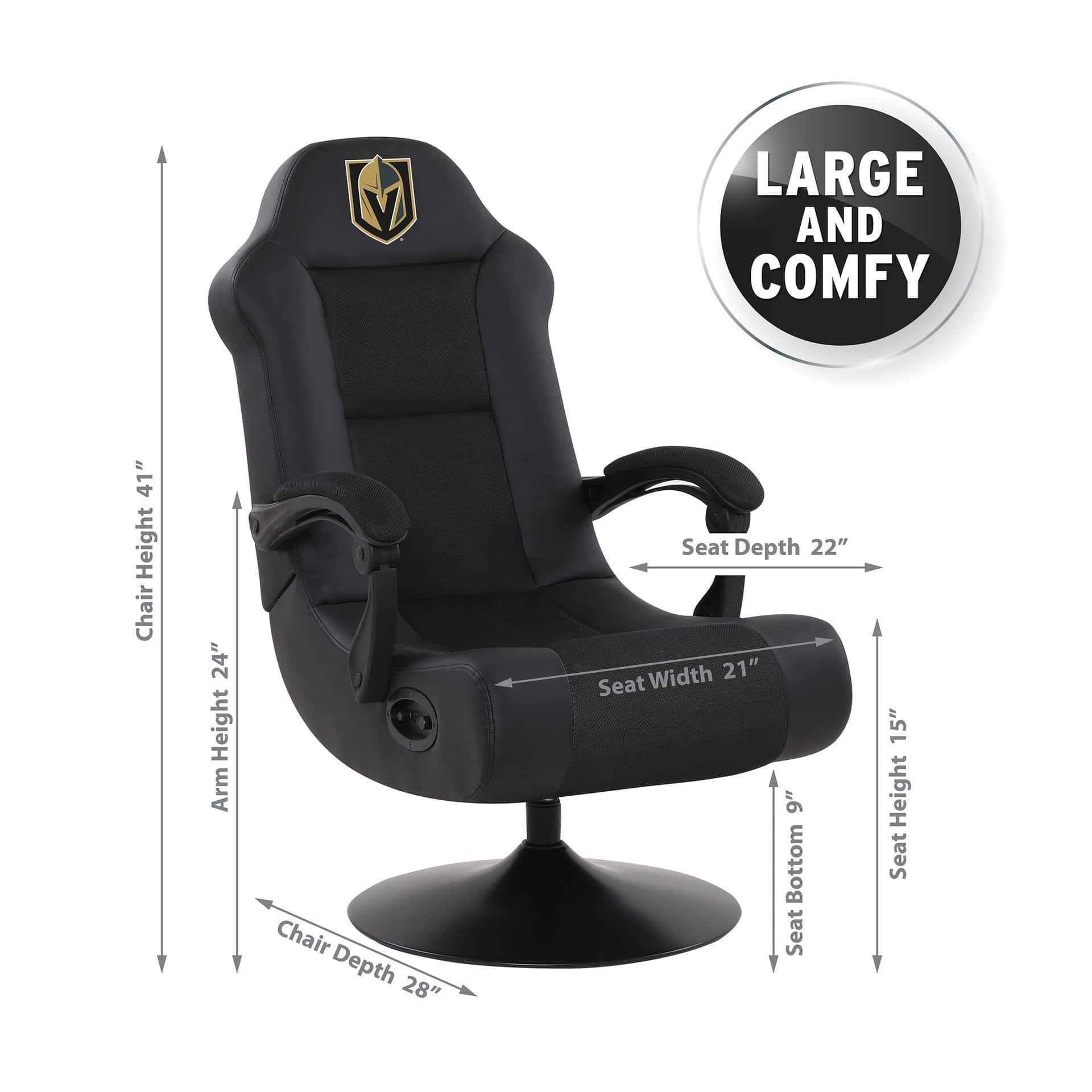 Golden Knights Ultra Game Chair 2 Golden Knights Ultra Game Chair - Image 2