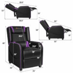 Gray Adjustable Massage Gaming Recliner Chair with Footrest and Storage
