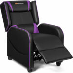 Gray Adjustable Massage Gaming Recliner Chair with Footrest and Storage