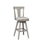 Graystone 24-Inch Panel Back Counter Stool with Upholstered Seat