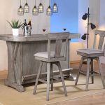 Graystone 30-Inch Panel Back Bar Stool with Upholstered Seat