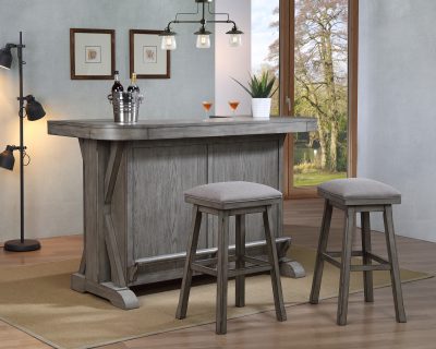 Graystone 30-Inch Upholstered Seat Saddle Bar Stool (Pack of 2)
