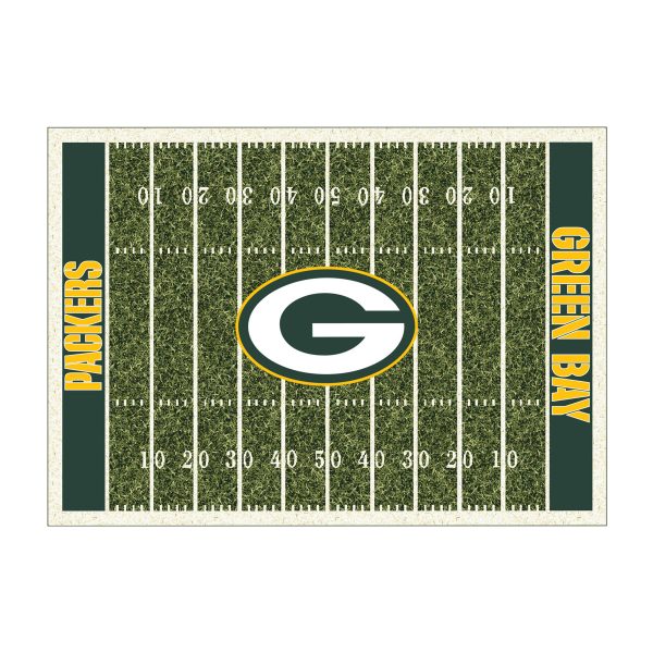 Green Bay Packers 6x8 Football Field Area Rug 1