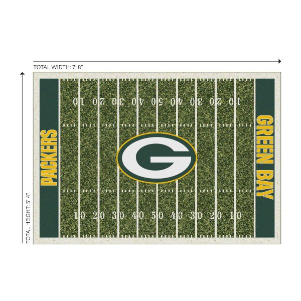 Green Bay Packers 6x8 Football Field Area Rug 2