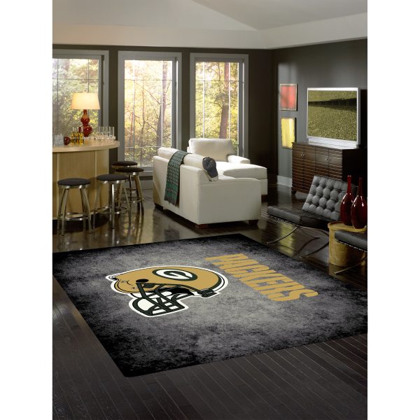 Green Bay Packers 8x11 Distressed Area Rug 1