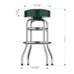 Green Bay Packers Chrome Logo Bar Stool