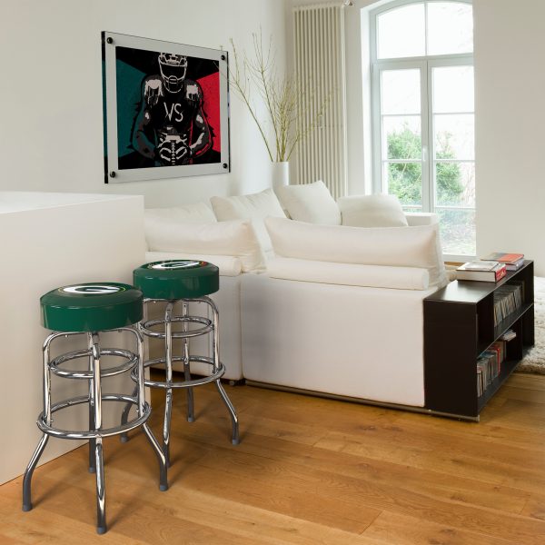 Green Bay Packers Chrome Logo Bar Stool 2