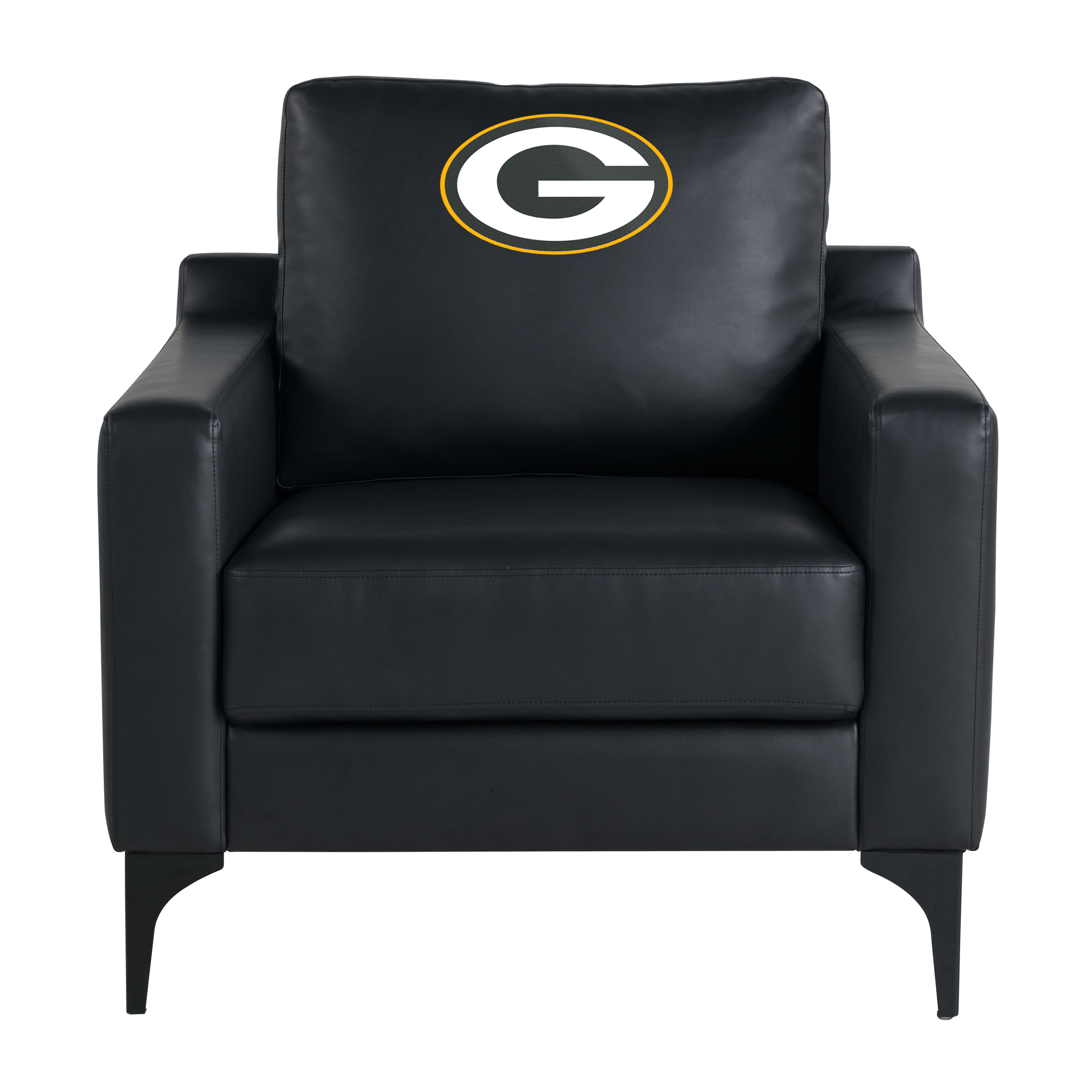 Green Bay Packers Embroidered Faux Leather Game Day Chair 2 Green Bay Packers Embroidered Faux Leather Game Day Chair - Image 2