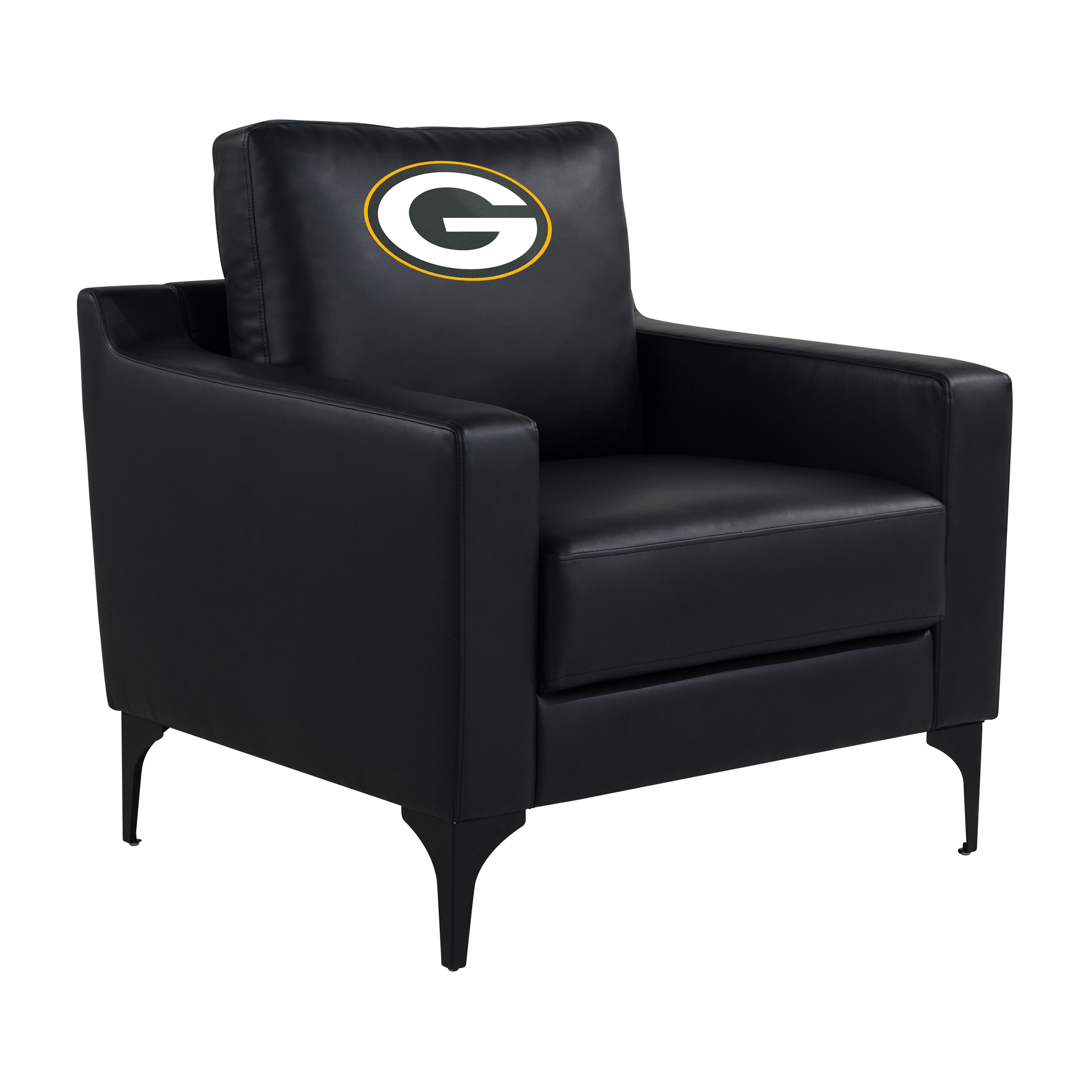 Green Bay Packers Embroidered Faux Leather Game Day Chair 3 Green Bay Packers Embroidered Faux Leather Game Day Chair - Image 3