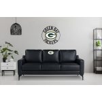 Green Bay Packers Embroidered Faux Leather Game Day Sofa
