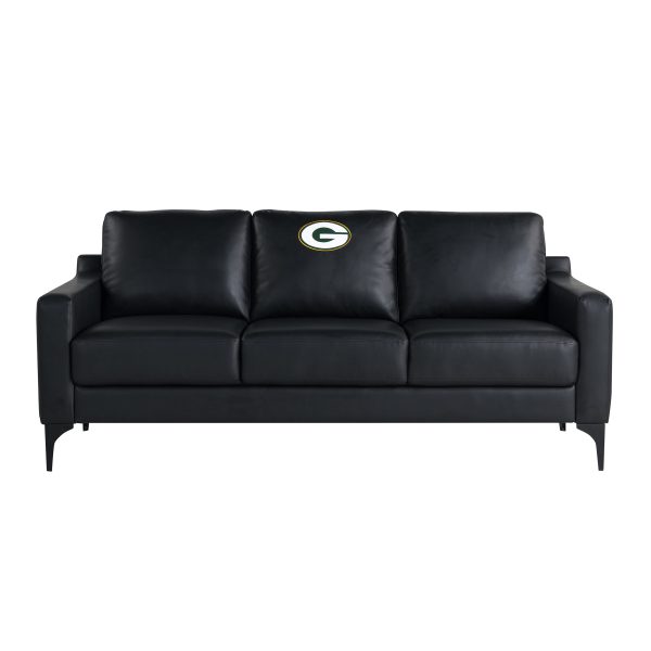 Green Bay Packers Embroidered Faux Leather Game Day Sofa 4