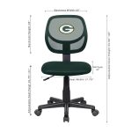 Green Bay Packers Green Armless Task Chair